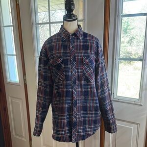 Vintage Palermo Navy Plaid Shacket